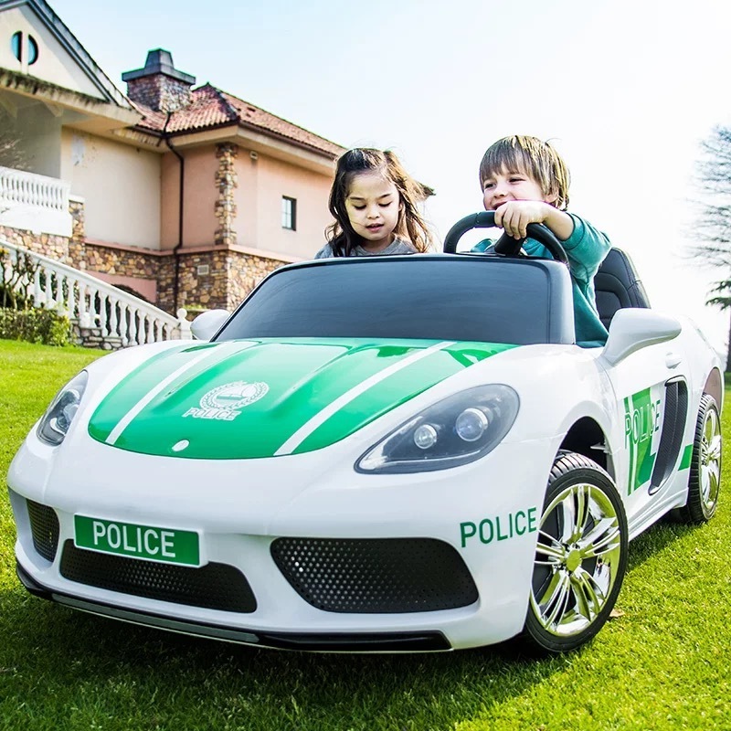 Super big size wholesale 24V battery operated baby electric car ride on police remote control power ride on car for kids