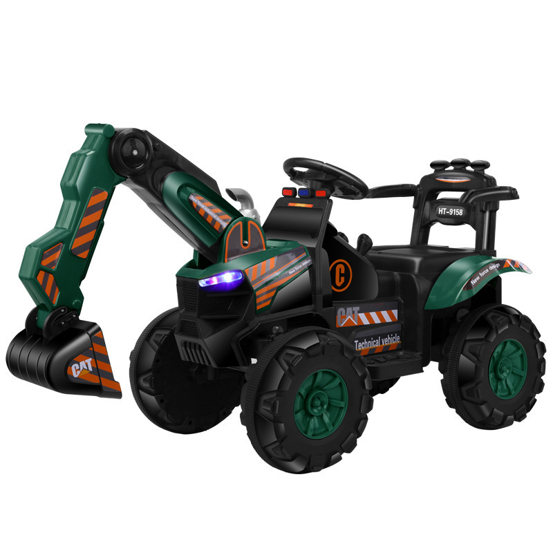 Vietnam New multifunction children's electric excavator 2.4G remote control rc children ride on excavator kids electric car toy