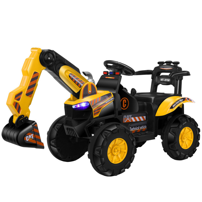 Vietnam New multifunction children's electric excavator 2.4G remote control rc children ride on excavator kids electric car toy