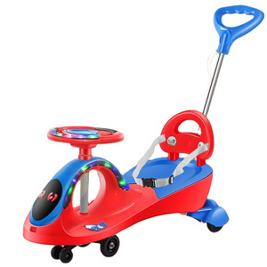 ride on toys 2-8 years old kid's toy car swing car baby swing car with push bar