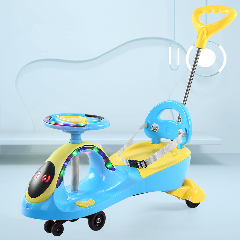 ride on toys 2-8 years old kid's toy car swing car baby swing car with push bar