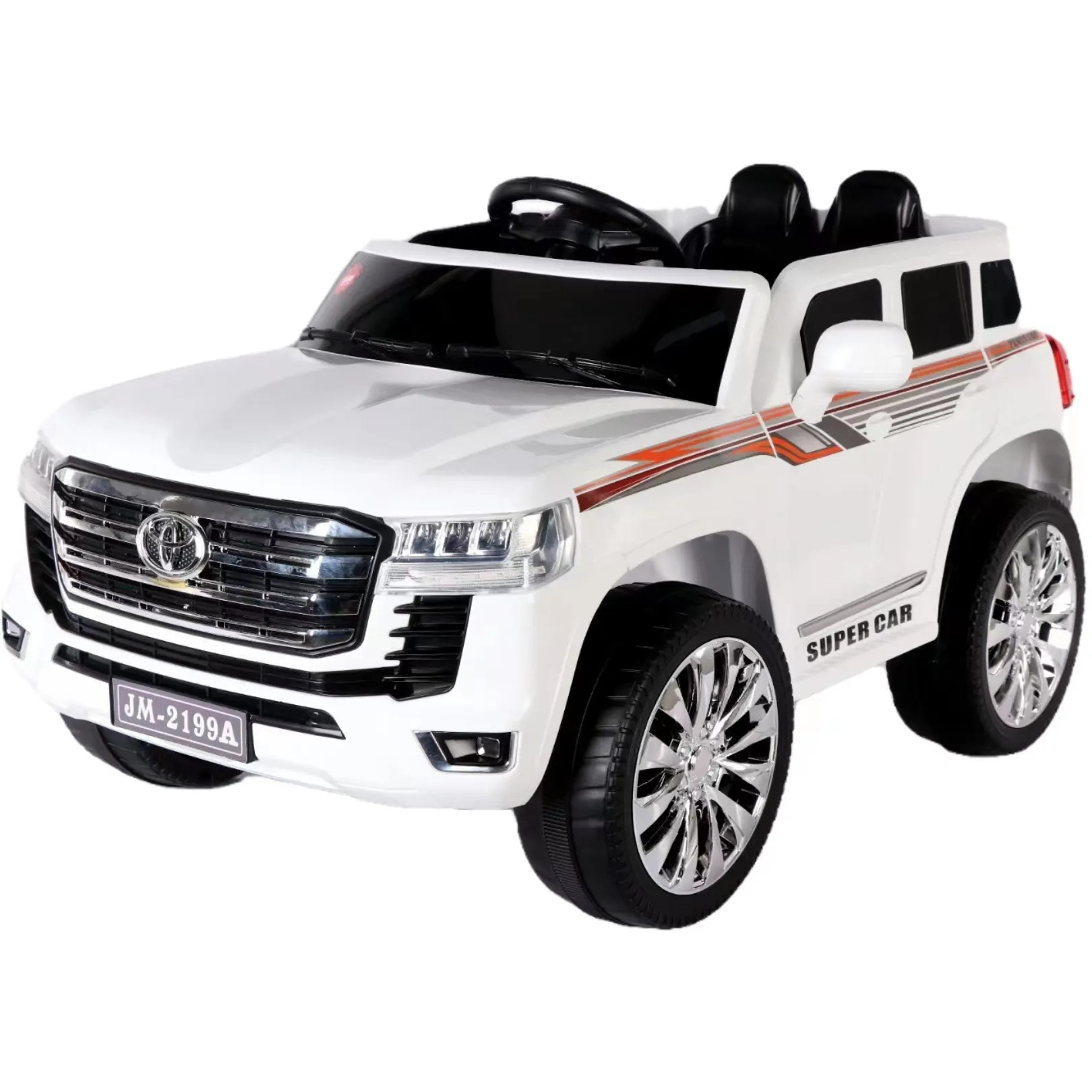 New Cheap Kids Ride-On 12V Car Land Cruiser Electric Toy Car For Kids Drive 2 Seater 4WD Big Toy Car For Children Ride On Toy