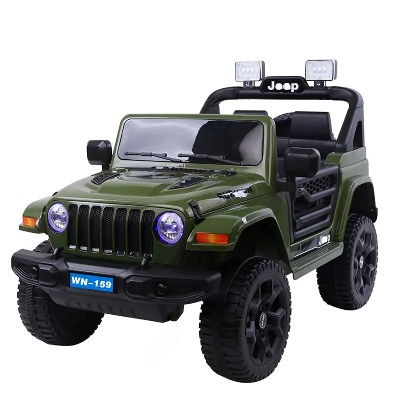 Children's electric toys car off road vehicle four wheel double door battery power remote control car for kids to drive