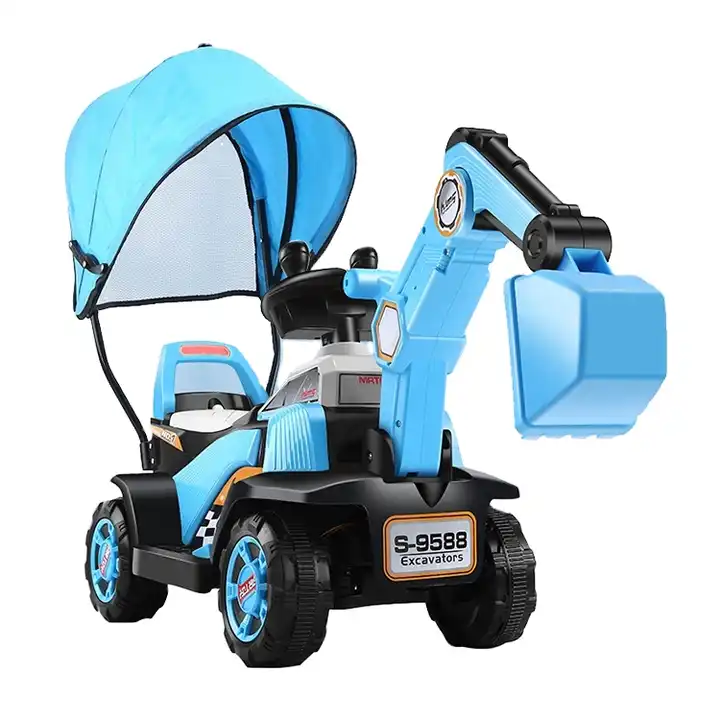 kids ride on tractor CE electric 12V/24V ride-on cars big excavator car battery powerful excavator car for big kids