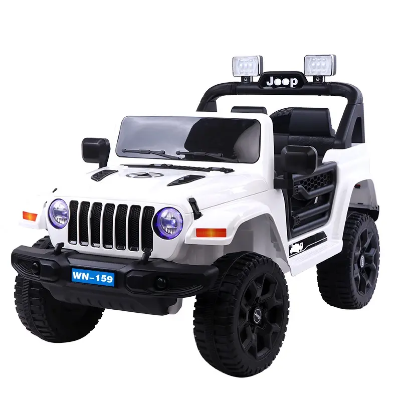 Children's electric toys car off road vehicle four wheel double door battery power remote control car for kids to drive