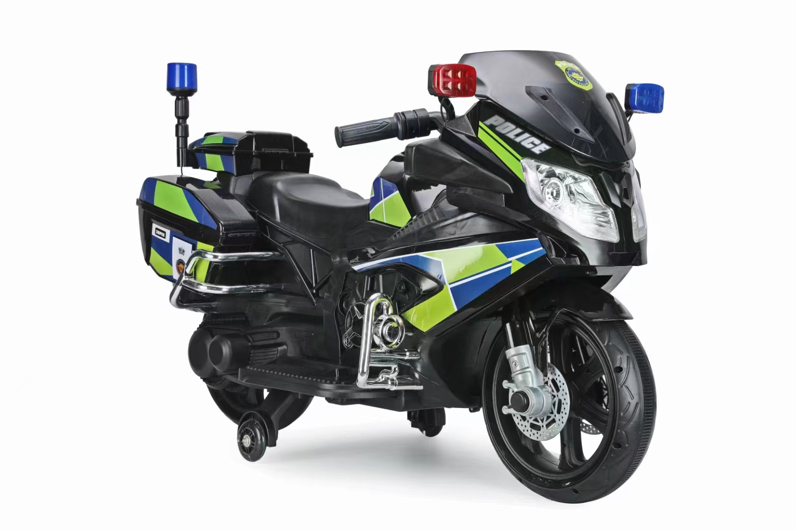 Factory direct sale kids electric bike plastic 12V with police light kids ride on motorcycle