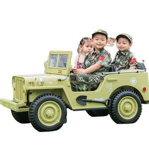 new kids plastic battery big truck Army green electric ride on car kids toy car for kids to drive