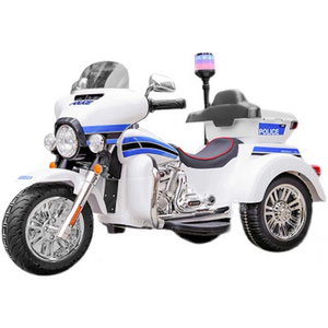 Outdoor high configuration kids police motor bike electric prince motorcycle ride on car for children