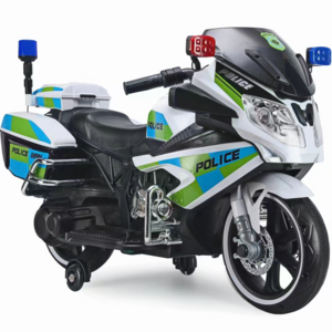 Factory direct sale kids electric bike plastic 12V with police light kids ride on motorcycle