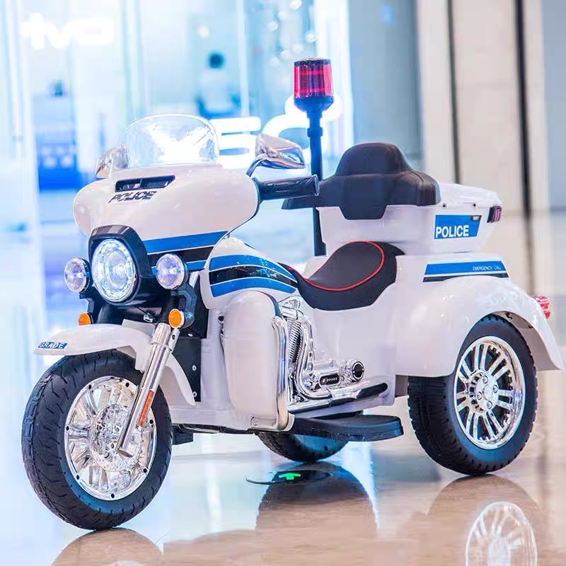 Outdoor high configuration kids police motor bike electric prince motorcycle ride on car for children