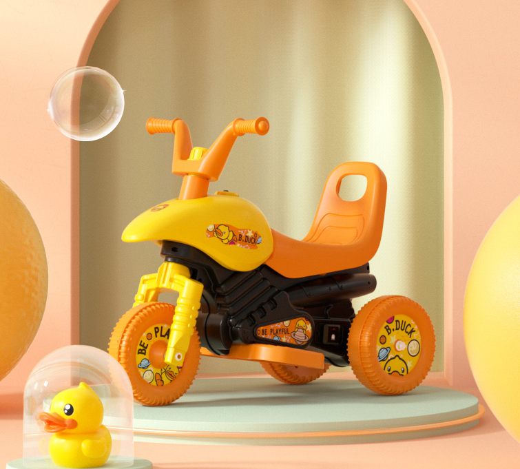 Kids Beetle Car + Yellow Duck Car Electric motorcycle electric toy kids 3 wheels Ride On Car