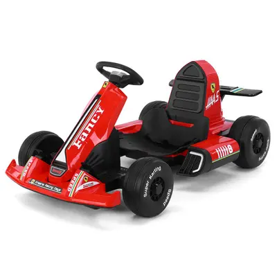 Factory hot sale kids electric toy go kart four wheel adjustable body battery power for kids to drive go kart