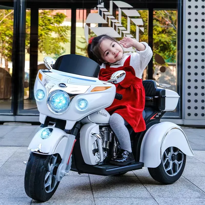 New model children's motorcycle electric power 12V7 three wheel big size with bluetooth kids ride on motorcycle