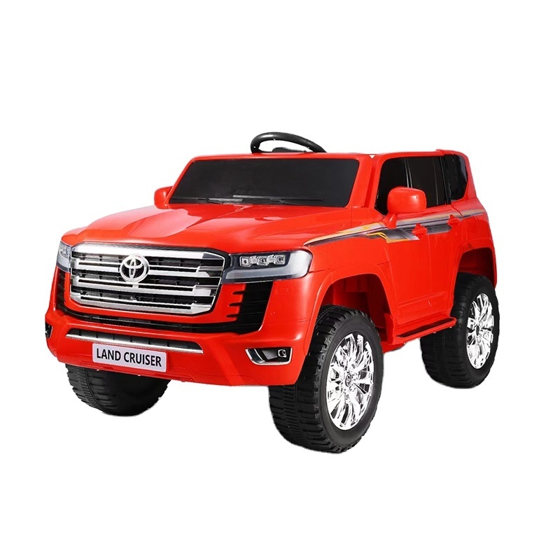 Licesed Land Cruiser Children's Electric Car Off-Road Toy Vehicle Big Size Double Seat 4 Wheels Drive Battery Plastic Car