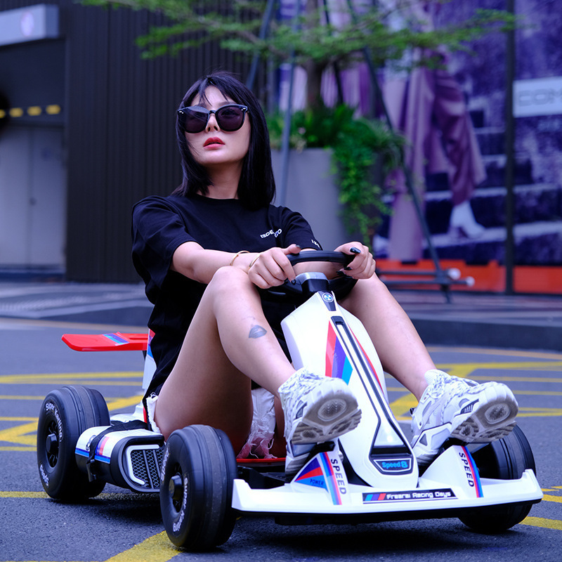 New Style Go Kart Electric Karting Cars Race Go Kart For Child Big Size 12V Kids Electric Car Adult Can Ride On Car