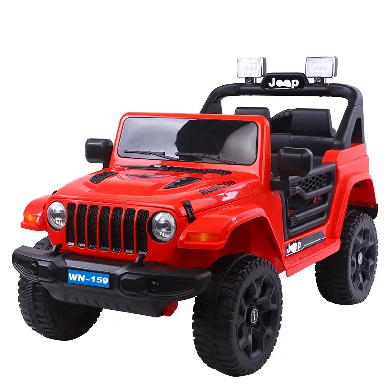 Children's electric toys car off road vehicle four wheel double door battery power remote control car for kids to drive