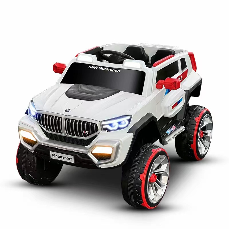 Factory Wholesale Children's Electric Car 4WD Remote Control Biggest 12V Battery Operated Two Seater With Baby 4x4 Jeep Car