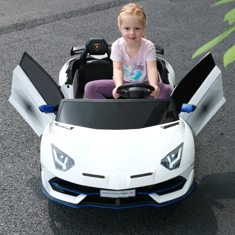 Licensed kids ride on car new design children toy baby vehicle 12v battery Lamborghini electric kids car 4WD toy car