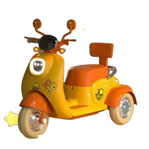 New Year Gift Children Motorcycle Electric Toys Baby Ride-on Car Small Yellow Duck Tricycle 6V Battery Motor Car