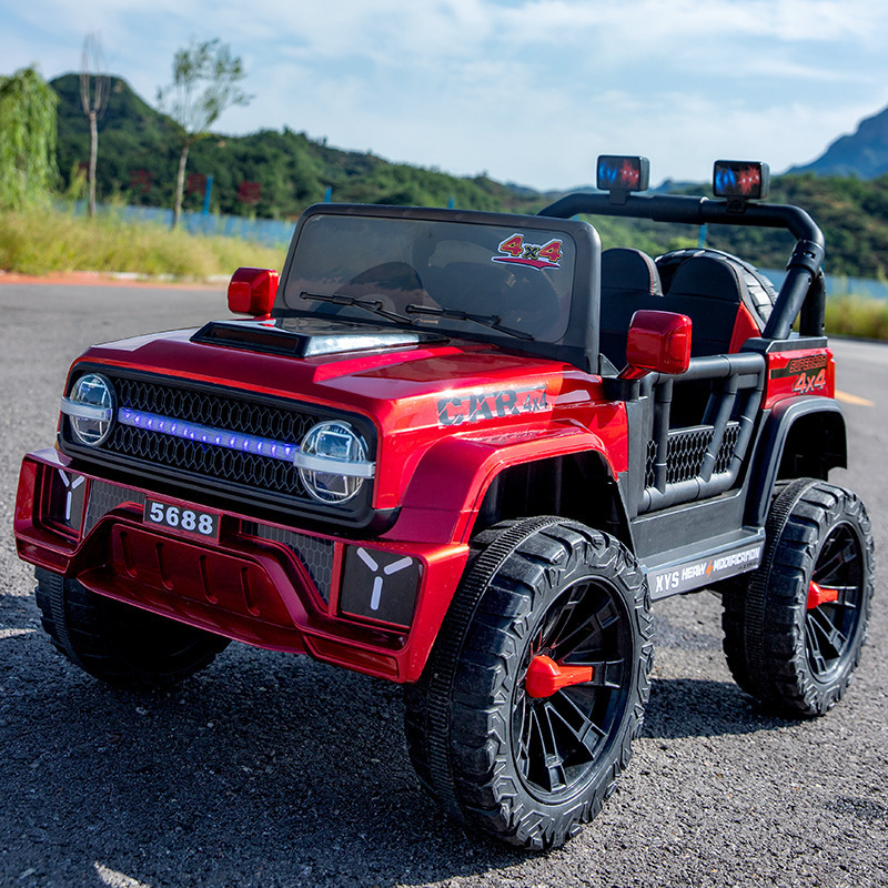 Factory selling Children ride on car electric 12Vfour-wheel tank remote control off-road vehicle two seater battery car for kids