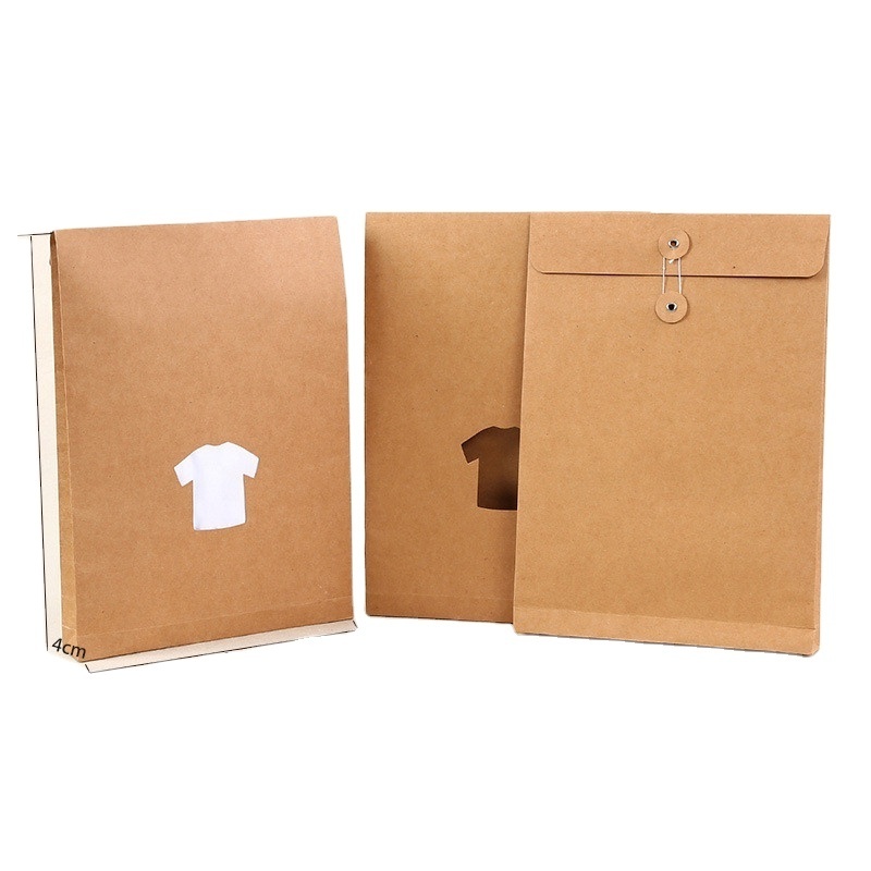 Wholesale T-shirt Packaging Envelope Custom String Envelope Kraft Envelope With Gusset