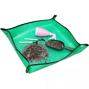 Water Change Mats PE Potting Mix Soil Flower Basin Bags Garden Pot Pads Foldable Plant Change Transplanting Pot