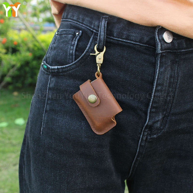 Handmade Fliptop Leather Pocket Belt Loop Lighter Pouch Holder Case Lighter Sleeve