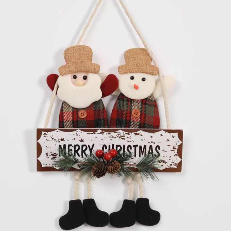 Christmas Decorative Door Hanging Pendant Snowman Gift Doll Ornament Bell