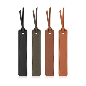 Personalized PU Leather Bookmark Classic Stitched Bookmark with Leather Rope Page Markers Reading Gifts for Book Lovers