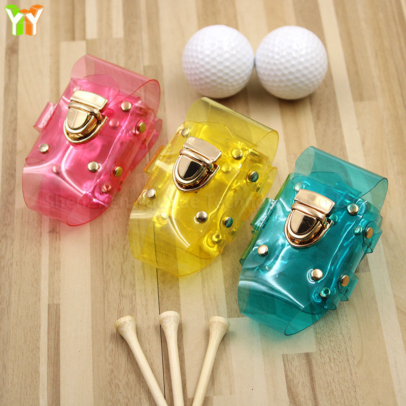 PVC Clear Golf Tee Carry Bag Men Women Portable Golf Ball Holder Outdoor Sports Golf Ball Display Case