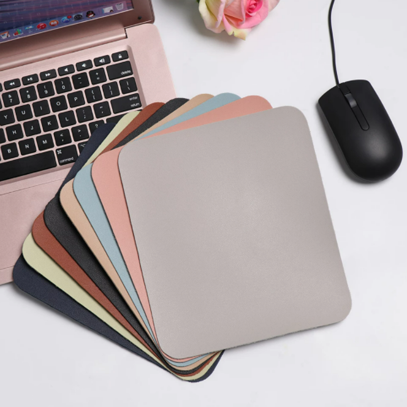 Fashion new arrival desk cushion PU leather comfortable anti slip computer mice mat mouse pad