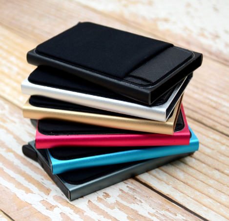 Ready Stock Leather Wallet RFID Wallet Quick Card Access Blocking Pop Up Card Holder with Lycra credit card Holder