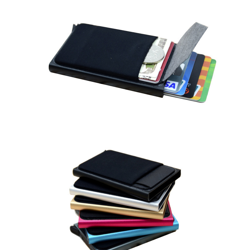 Ready Stock Leather Wallet RFID Wallet Quick Card Access Blocking Pop Up Card Holder with Lycra credit card Holder