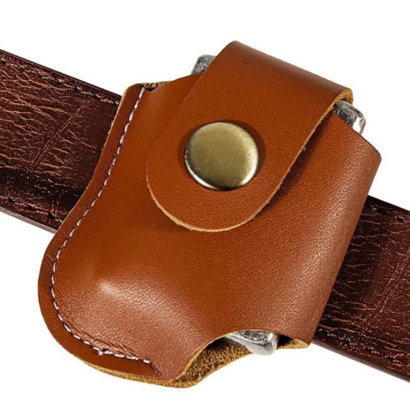 Personality rustic kerosene oil lighter belt case genuine leather handmade lighter wrist bag