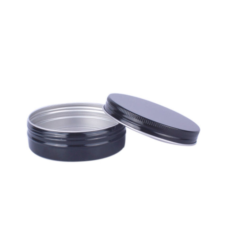 Wholesale decorative empty mini rounnd with lid aluminum packaging cosmetic chocolate cookie tea black metal candle tins