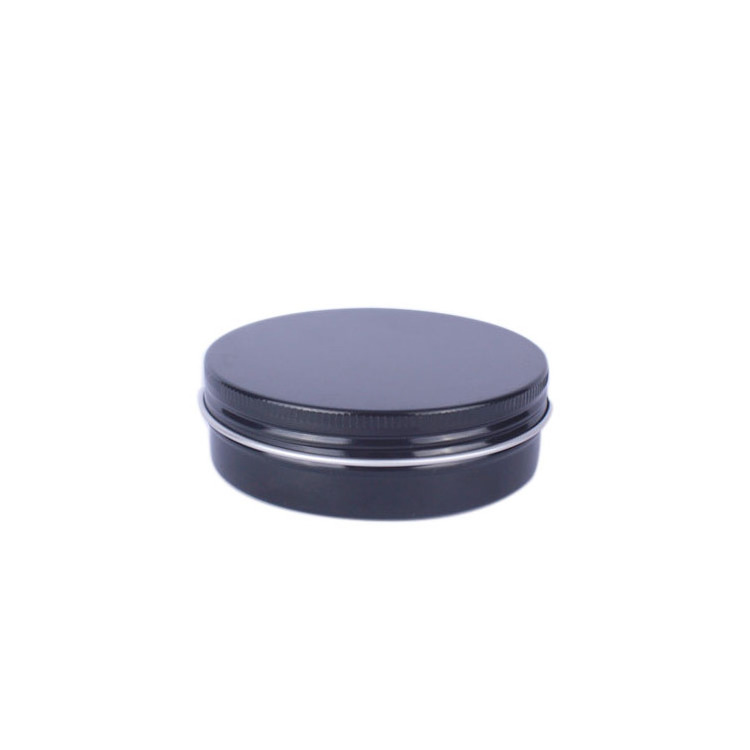 Wholesale decorative empty mini rounnd with lid aluminum packaging cosmetic chocolate cookie tea black metal candle tins