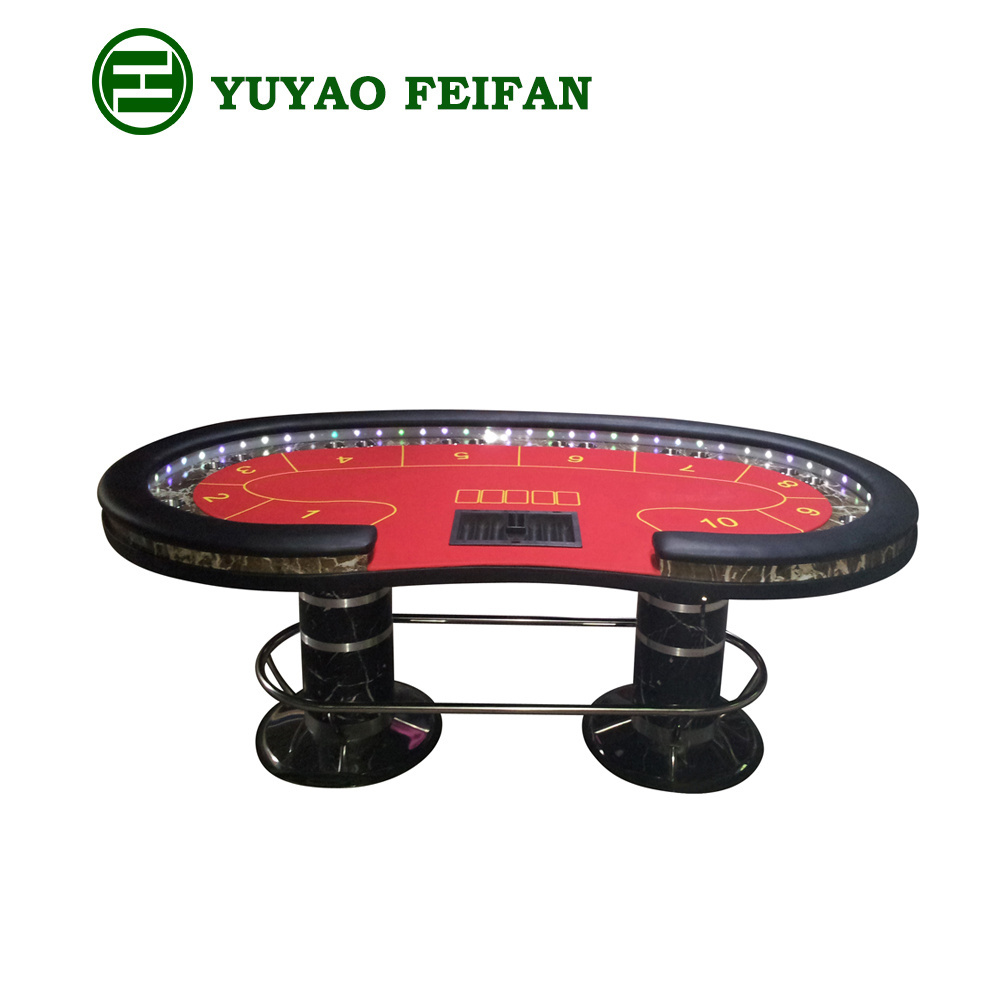 Factory direct supplyTexas Holdem poker table,high quality poker table with LED light