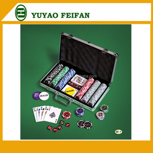 Texas Hold ' em Profi Set In Casino Quality Aluminum Case 300 Poker Chip ser