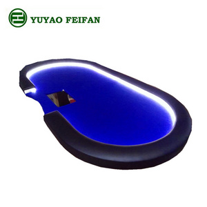 8-10 Players casino LED poker tables with different legs can choose