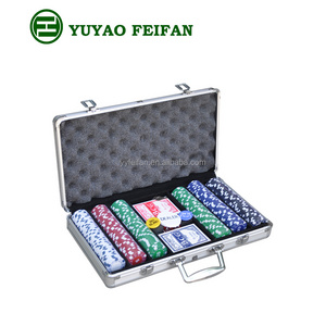 custom cheap 300pcs aluminum case poker chip set