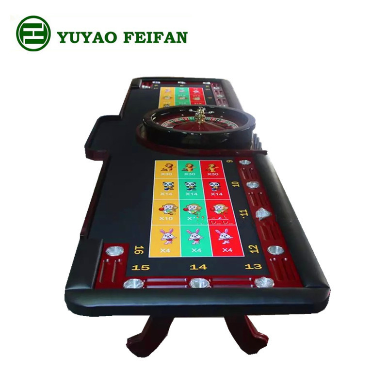 Big Deluxe Real Wooden gambling casino roulette wheel table