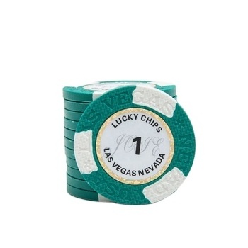 factory wholesales customized 14g 100% clay poker chip with stickers