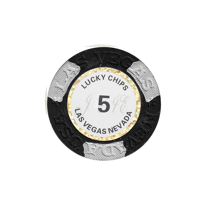 lucky chips Las Vegas Nevada 100% clay number sticker poker chips with 14grams