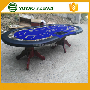 10 person wooden oval poker table dimension for sale