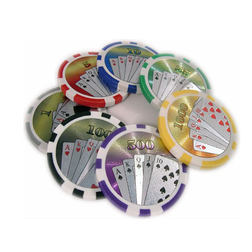 500 pcs custom poker chips set with luxury wooden box gaming poker chip set