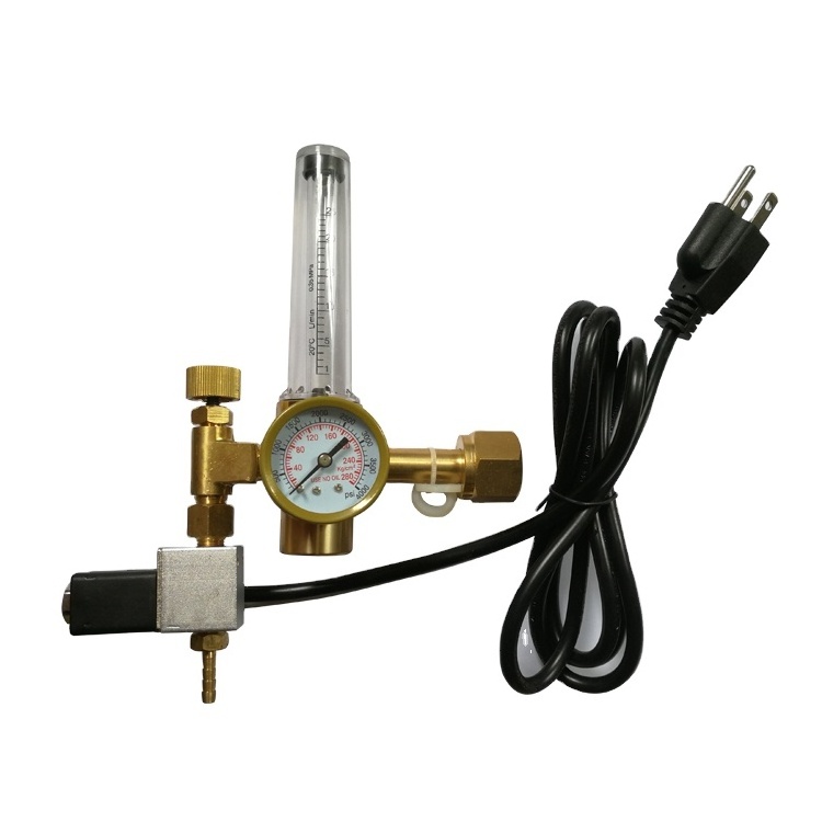 Manufacturer Ningbo Zhejiang 191 heater co2 regulator for mig tig welding machine with solenoid valve