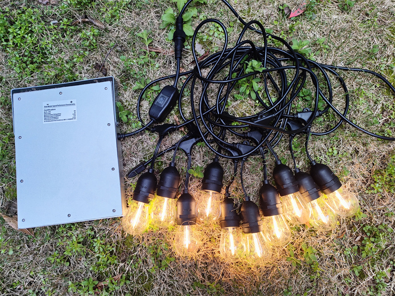 Waterproof LED Outdoor Solar String Lights 1W Vintage Edison Bulbs Heavy Duty Patio Lights