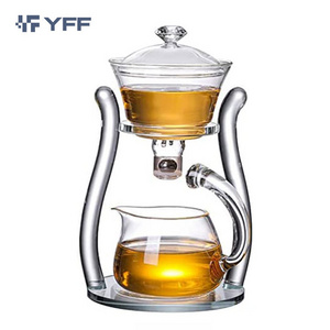 Creative Household China Kungfu Tea Set Lazy Man Semi-automatic High Borosilicate Glass Filtering Teapot