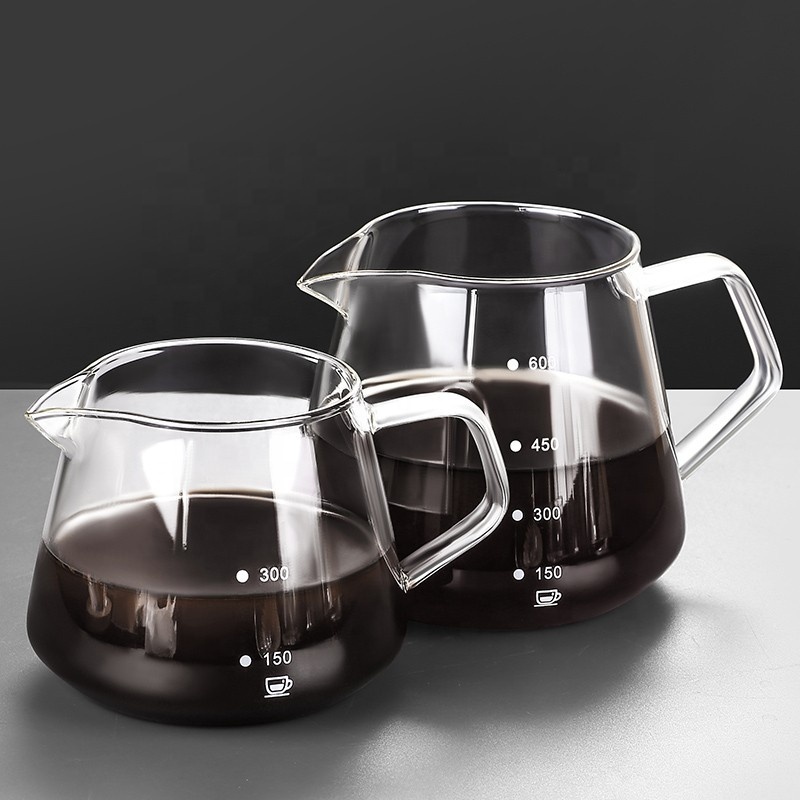 Big/Small Size Custom Double Wall Unusual Heat Resistant Classic Coffee Pot Glass Pour Over Coffee Maker