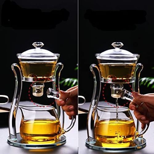 Creative Household China Kungfu Tea Set Lazy Man Semi-automatic High Borosilicate Glass Filtering Teapot